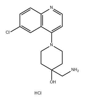 4-(aminomethyl)-1-(6-chloroquinolin-4-yl)piperidin-4-ol dihydrochloride,2639420-06-5,结构式