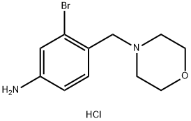 3-bromo-4-[(morpholin-4-yl)methyl]aniline
hydrochloride,2639423-47-3,结构式