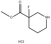 methyl 3-fluoropiperidine-3-carboxylate hydrochloride 结构式