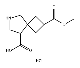 2-(methoxycarbonyl)-6-azaspiro[3.4]octane-8-carboxylic acid hydrochloride, Mixture of diastereomers 结构式