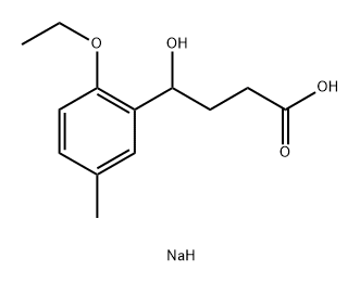 sodium 4-(2-ethoxy-5-methylphenyl)-4-hydroxybutanoate 结构式