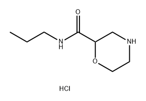 N-propylmorpholine-2-carboxamide hydrochloride 结构式