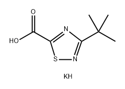 3-(叔丁基)-1,2,4-噻二唑-5-羧酸钾 结构式