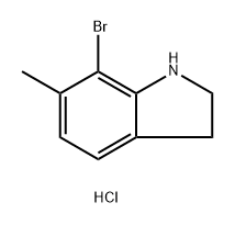 7-bromo-6-methyl-2,3-dihydro-1H-indole hydrochloride Structure