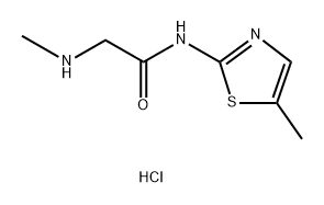 N-(5-methyl-1,3-thiazol-2-yl)-2-(methylamino)acetamide hydrochloride 结构式