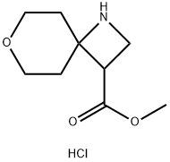 methyl 7-oxa-1-azaspiro[3.5]nonane-3-carboxylate hydrochloride Structure