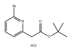 tert-butyl 2-(6-bromopyridin-2-yl)acetate hydrochloride 结构式