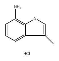 3-methyl-1-benzothiophen-7-amine hydrochloride 结构式