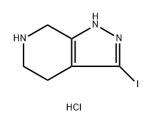 3-iodo-1H,4H,5H,6H,7H-pyrazolo[3,4-c]pyridine dihydrochloride 结构式