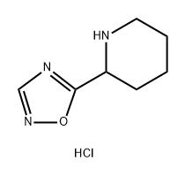 2-(1,2,4-oxadiazol-5-yl)piperidine hydrochloride 结构式