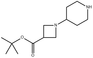 1-(哌啶-4-基)氮杂环丁烷-3-羧酸叔丁酯 结构式