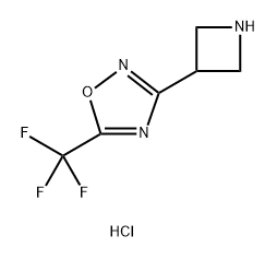 3-(azetidin-3-yl)-5-(trifluoromethyl)-1,2,4-oxadiazole hydrochloride 结构式