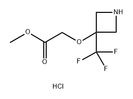 methyl 2-{[3-(trifluoromethyl)azetidin-3-yl]oxy}acetate hydrochloride Structure