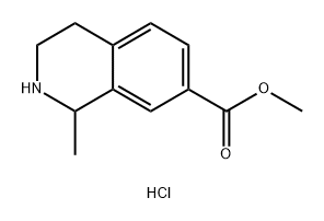 methyl 1-methyl-1,2,3,4-tetrahydroisoquinoline-7-carboxylate hydrochloride Struktur