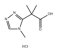 2-methyl-2-(4-methyl-4H-1,2,4-triazol-3-yl)propanoic acid hydrochloride 结构式