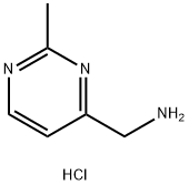 4-Pyrimidinemethanamine, 2-methyl-, hydrochloride (1:1) Struktur