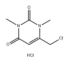 6-(chloromethyl)-1,3-dimethyl-1,2,3,4-tetrahydropyrimidine-2,4-dione hydrochloride Structure