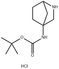 tert-butyl N-{2-azabicyclo[2.2.1]heptan-4-yl}carbamate hydrochloride,2639462-93-2,结构式