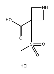 3-methanesulfonylazetidine-3-carboxylic acid hydrochloride Structure
