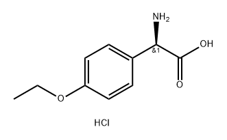 (R)-2-amino-2-(4-ethoxyphenyl)acetic acid hydrochloride 结构式