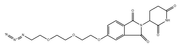 5-(2-(2-(2-azidoethoxy)ethoxy)ethoxy)-2-(2,6-dioxopiperidin-3-yl)isoindoline-1,3-dione Struktur