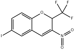 6-碘-3-硝基-2-(三氟甲基)-2H-色烯 结构式