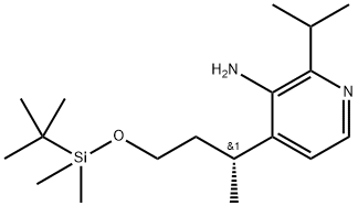 (R)-4-(4-((叔丁基二甲基甲硅烷基)氧基)丁-2-基)-2-异丙基吡啶-3-胺 结构式