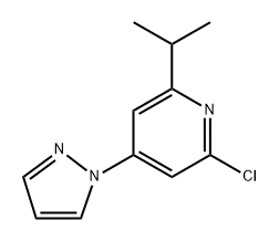2-chloro-6-isopropyl-4-(1H-pyrazol-1-yl)pyridine 结构式