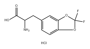 2-氨基-3-(2,2-二氟苯并[D][1,3]二氧杂环戊烯-5-基)丙酸盐酸盐, 2641915-74-2, 结构式
