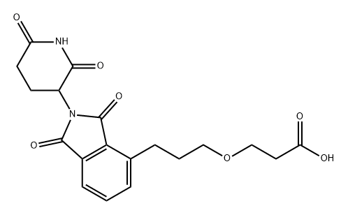 3-(3-(2-(2,6-dioxopiperidin-3-yl)-1,3-dioxoisoindolin-4-yl)propoxy)propanoic acid Structure