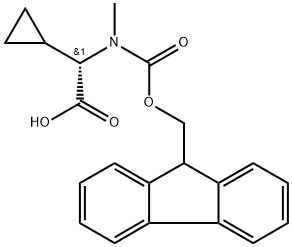 芴甲氧羰基-N-甲基-环丙基甘氨酸,2642726-08-5,结构式
