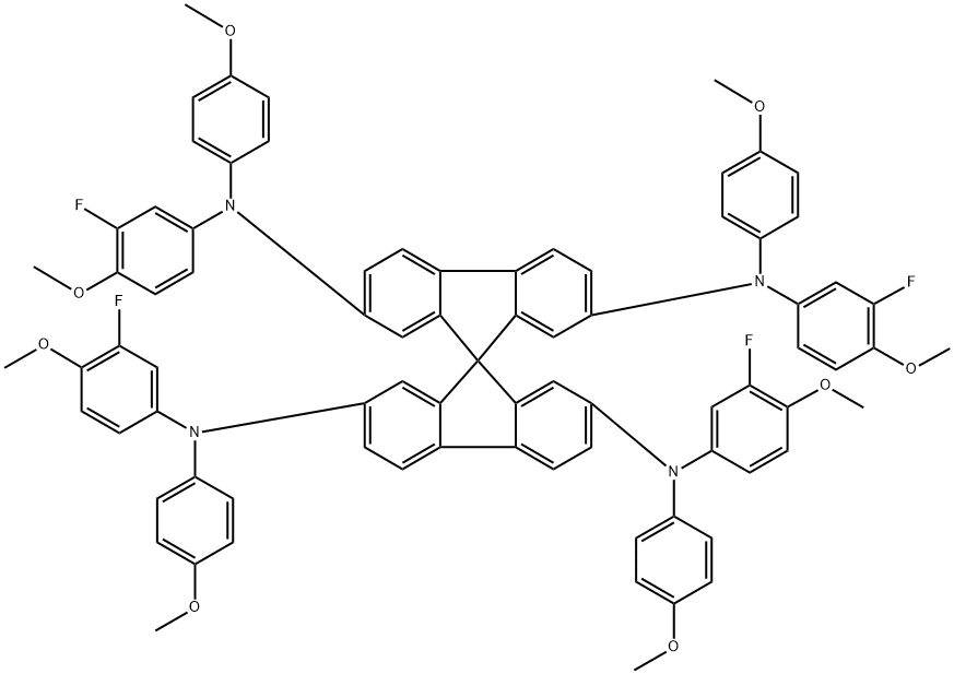 2644017-35-4 N2,N2',N7,N7'-四(3-氟-4-甲氧基苯基)-N2,N2',N7,N7'-四(4-甲氧基苯基)-9,9'-螺联[芴]-2,2',7,7'-四胺