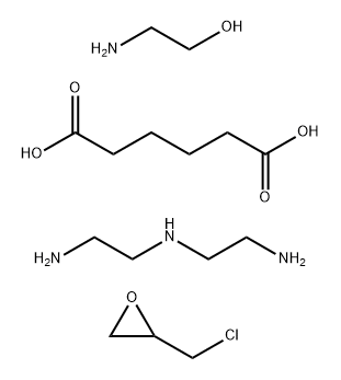 Hexanedioic acid, polymer with 2-aminoethanol, N-(2-aminoethyl)-1,2-ethanediamine and (chloromethyl)oxirane 结构式
