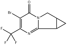 3-溴-2-(三氟甲基)-6,6A,7,7A-四氢-4H-环丙[3,4]吡咯并[1,2-A]嘧啶-4-酮 结构式
