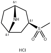 rac-(1R,3R,5S)-3-methanesulfonyl-8-azabicyclo[3.2.1]octane hydrochloride 结构式