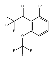 1-(2-Bromo-6-(trifluoromethoxy)phenyl)-2,2,2-trifluoroethanone Structure