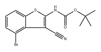 (4-溴-3-氰基苯并[B]噻吩-2-基)氨基甲酸叔丁酯 结构式