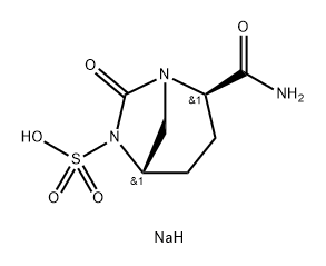 sodium (2R,5S)-2-carbamoyl-7-oxo-1,6-diazabicyclo[3.2.1]octan-6-yl sulfate 结构式
