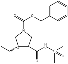 Sulfoxonium, [2-[(4S)-4-ethyl-1-[(phenylmethoxy)carbonyl]-3-pyrrolidinyl]-2-oxoethyl]dimethyl-, inner salt|甲基丙烯酸乙酯