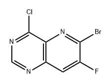 6-溴-4-氯-7-氟吡啶并[3,2-D]嘧啶,2651242-06-5,结构式