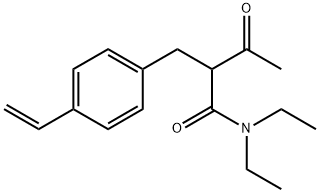 α-acetyl-4-ethenyl-N,N-diethyl benzenepropanamide Struktur