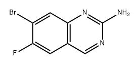 7-Bromo-6-fluoroquinazolin-2-amine Struktur