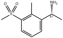 Benzenemethanamine, α,2-dimethyl-3-(methylsulfonyl)-, (αR)- Struktur