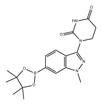 3-[2,4-二氧代四氢嘧啶-1(2H)-基]-1-甲基-1H-吲唑-6-硼酸频哪醇酯, 2654822-43-0, 结构式