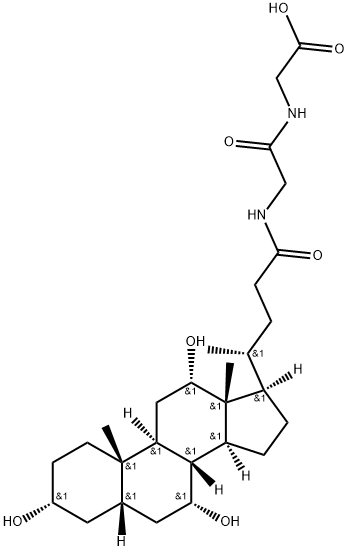 Glycine, N-[N-[(3α,5β,7α,12α)-3,7,12-trihydroxy-24-oxocholan-24-yl]glycyl]- (9CI) Struktur
