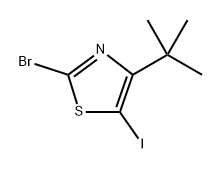 2-Bromo-4-(tert-butyl)-5-iodothiazole Struktur