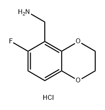 1,4-Benzodioxin-5-methanamine, 6-fluoro-2,3-dihydro-, hydrochloride (1:1) Structure