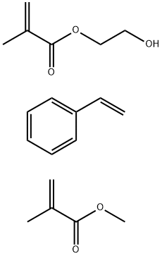 2-Propenoic acid, 2-methyl, 2-hydroxyethyl ester, polymer with ethenylbenzene and methyl 2-methyl-2-propenoate Structure