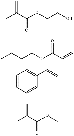 2-Propenoic acid, 2-methyl-, 2-hydroxyethyl ester, polymer with butyl 2-propenoate, ethenylbenzene and methyl 2-methyl-2-propenoate Structure