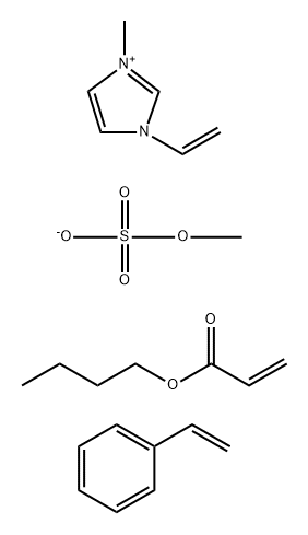 Imidazolium, 3-methyl-1-vinyl-, methyl sulfate, polymer with butyl acrylate and styrene Struktur